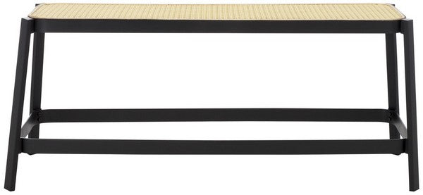 Jaguar Cane Bench, BCH2501 | Safavieh - Black / Natural
