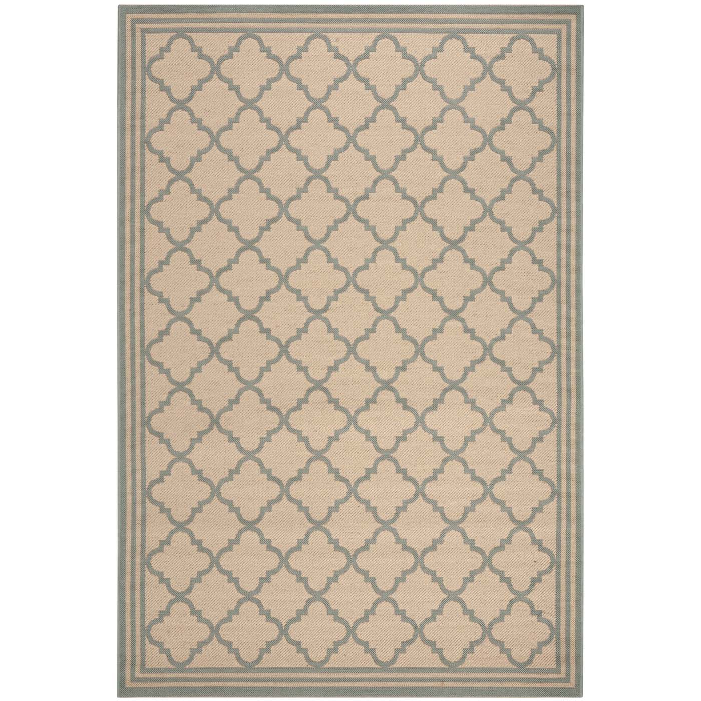 Beach House Rug | Safavieh - BHS121L - Cream / Aqua