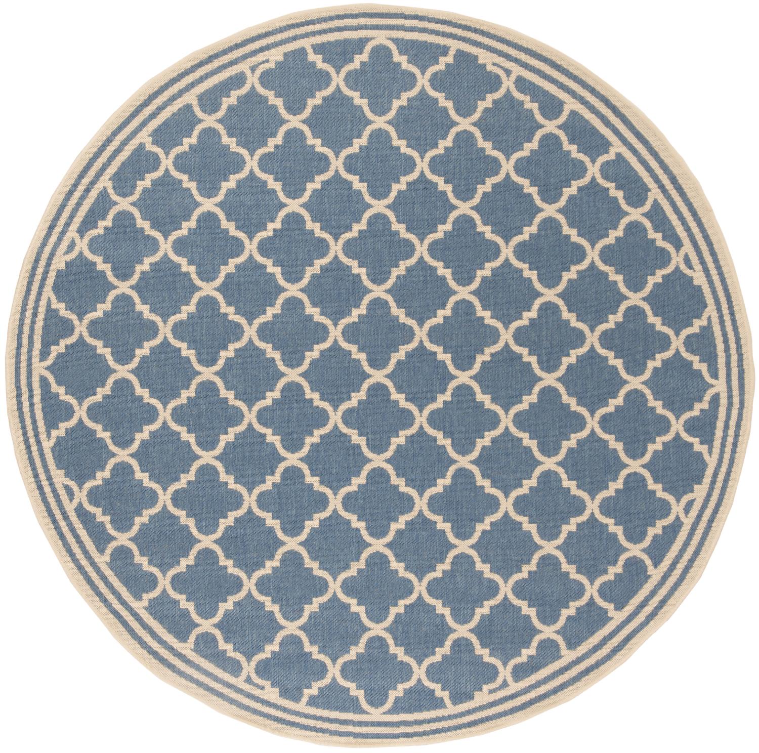 Beach House Rug | Safavieh - BHS121M - Blue / Cream