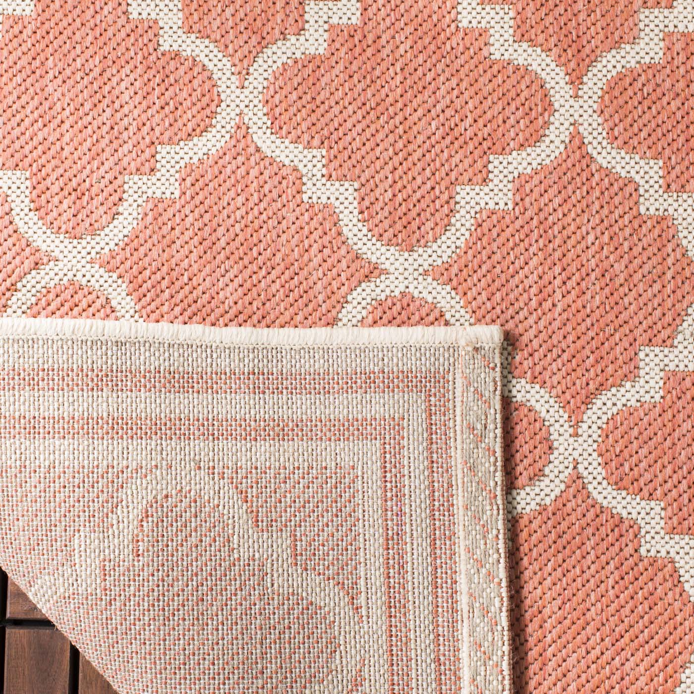 Beach House Rug | Safavieh - BHS121P - Rust / Cream