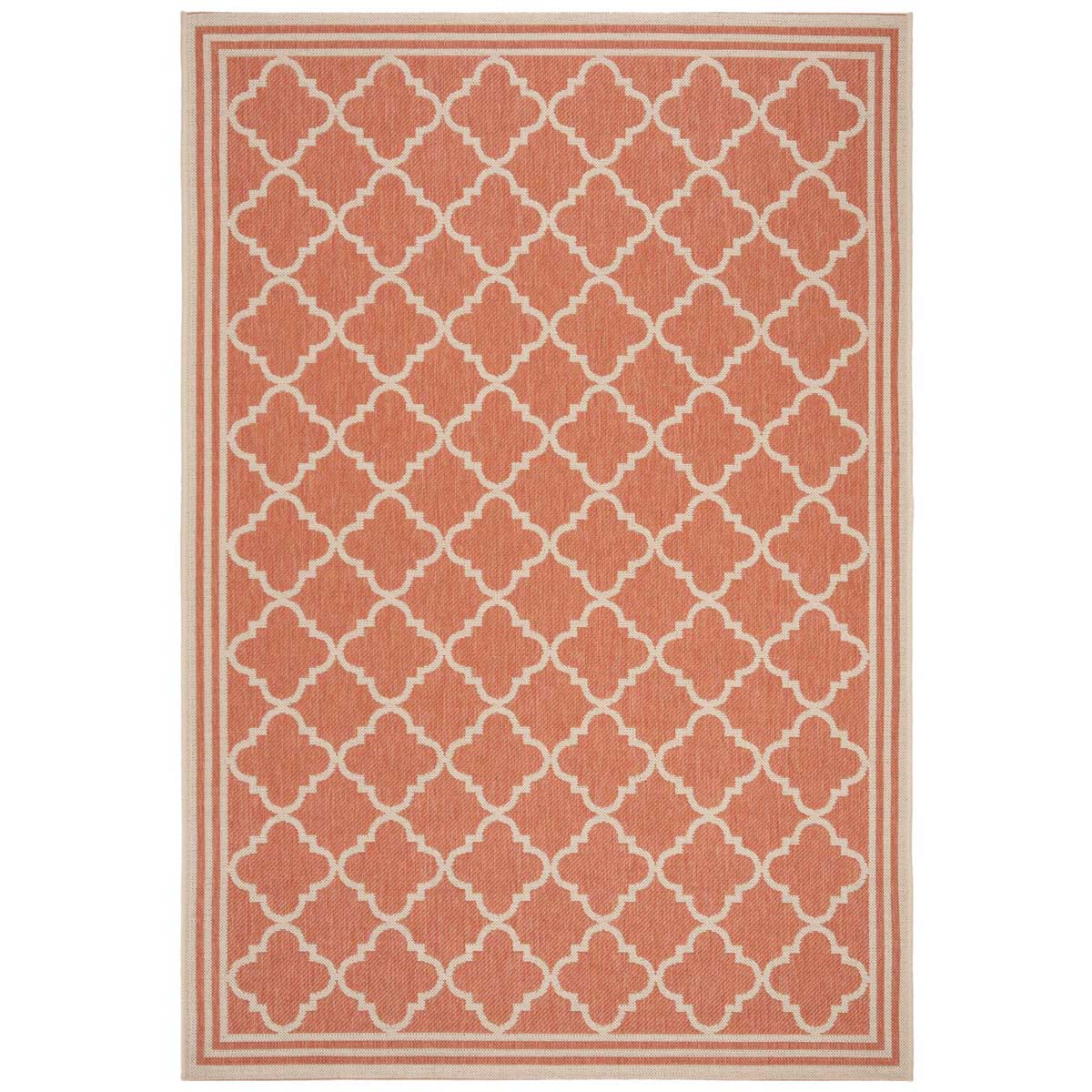 Beach House Rug | Safavieh - BHS121P - Rust / Cream