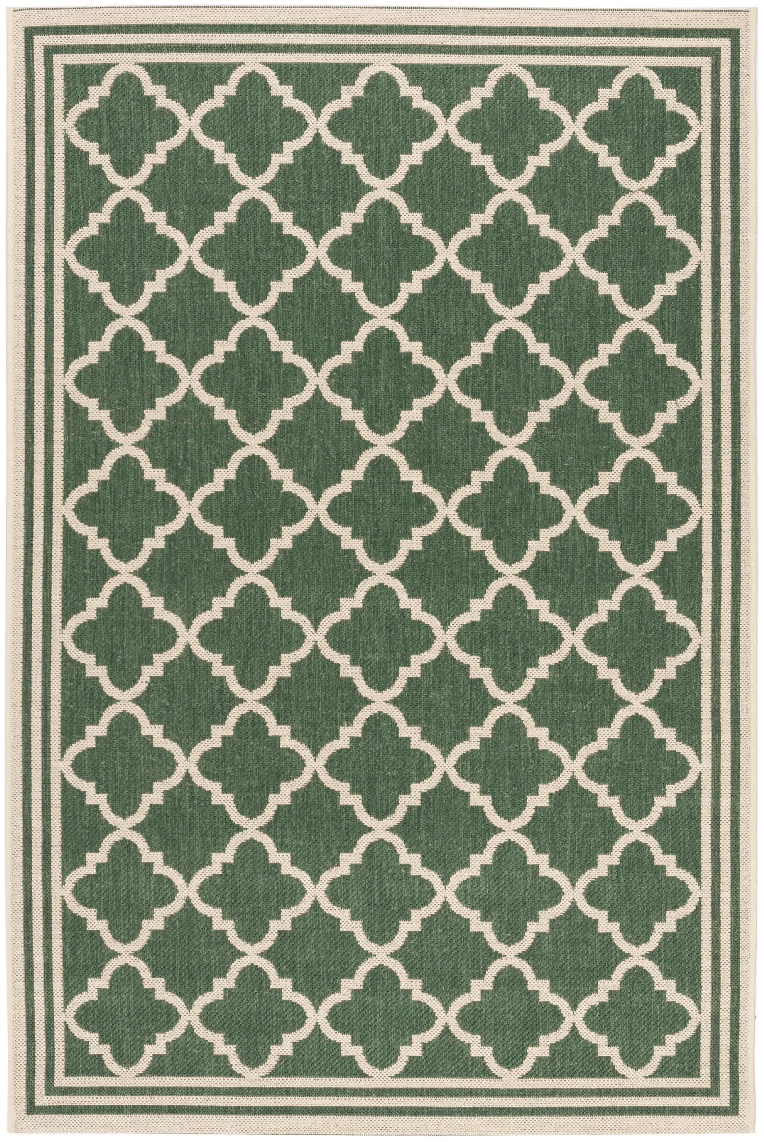 Beach House Rug | Safavieh - BHS121Y - Green / Cream