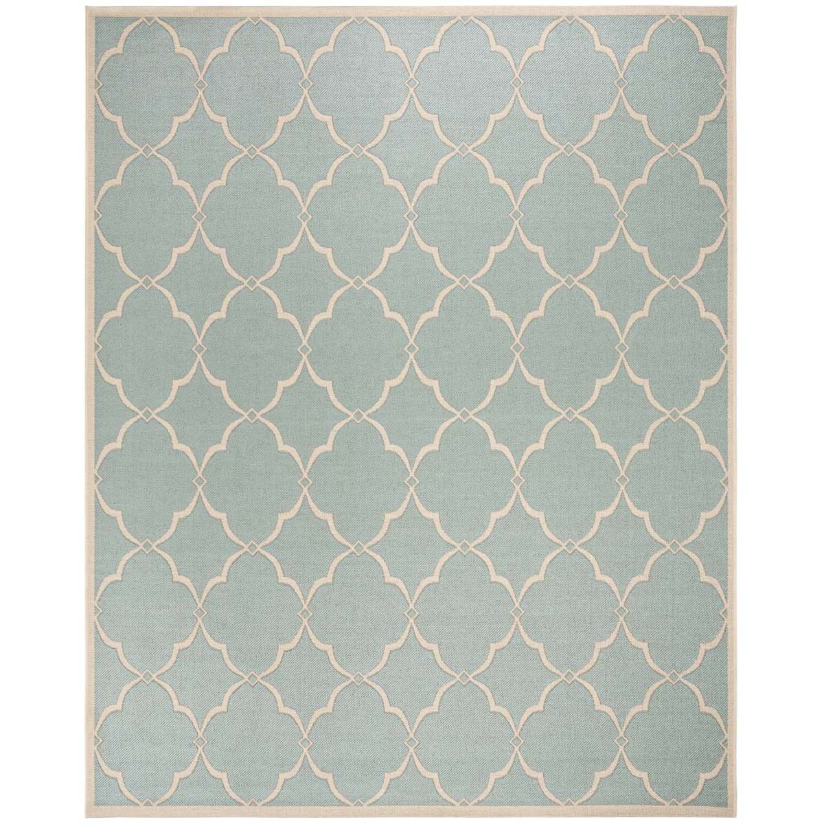 Beach House 125 Rug | Safavieh - BHS125 - Aqua / Cream