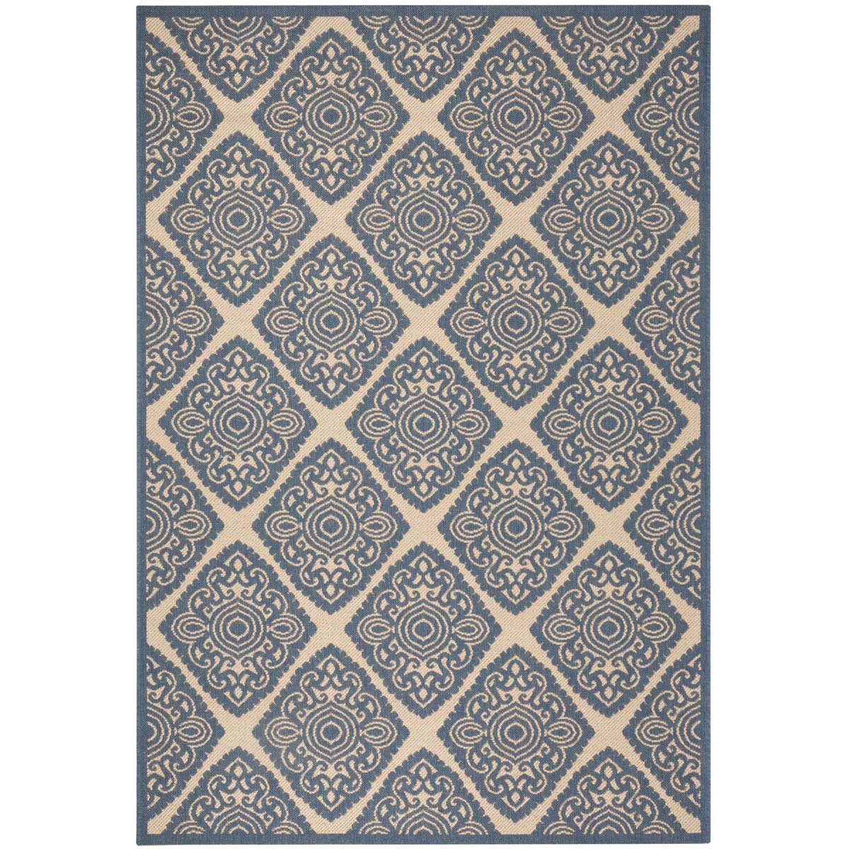 Beach House 132 Rug | Safavieh - BHS132 - Cream / Blue