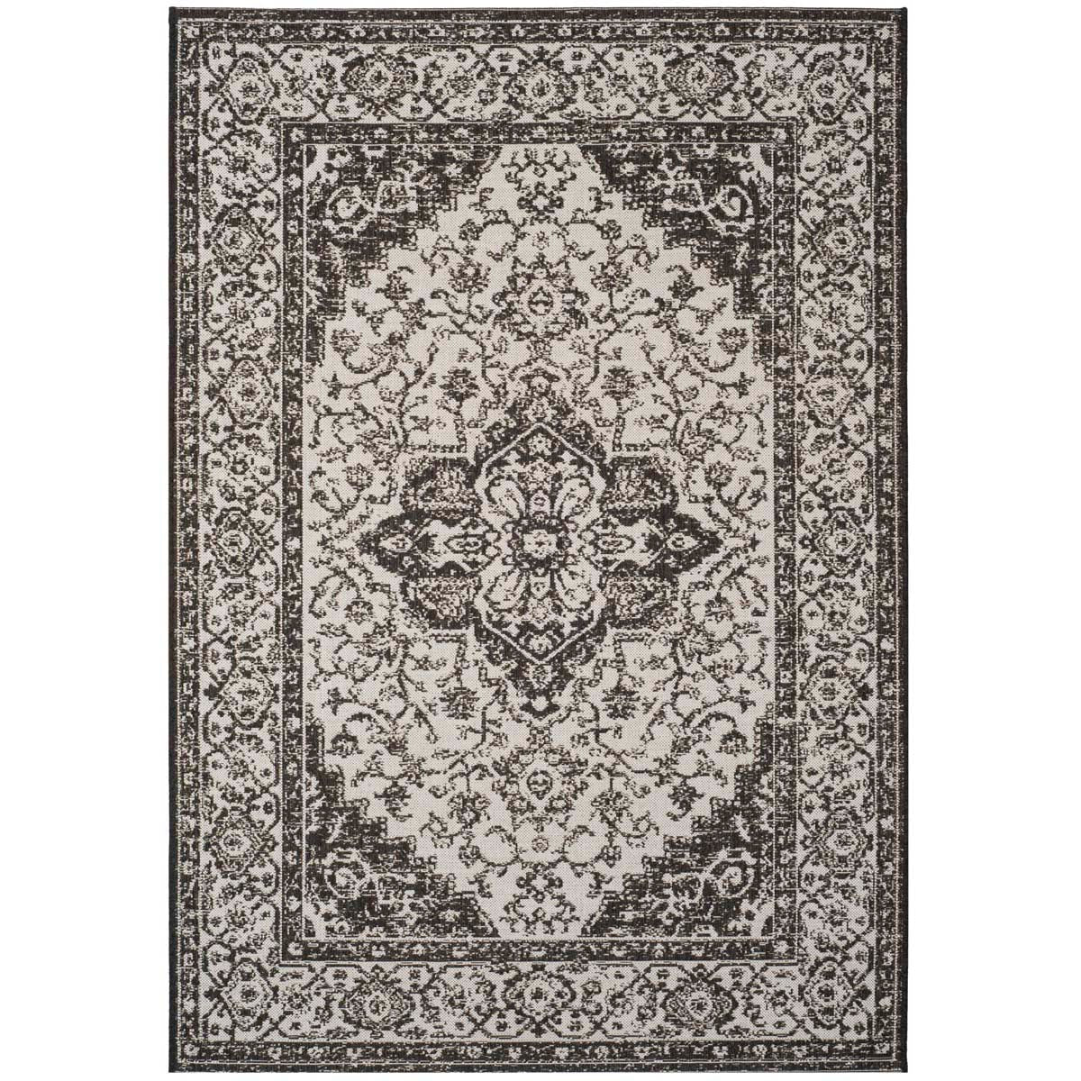 Beach House Rug | Safavieh - BHS137A - Light Grey / Charcoal