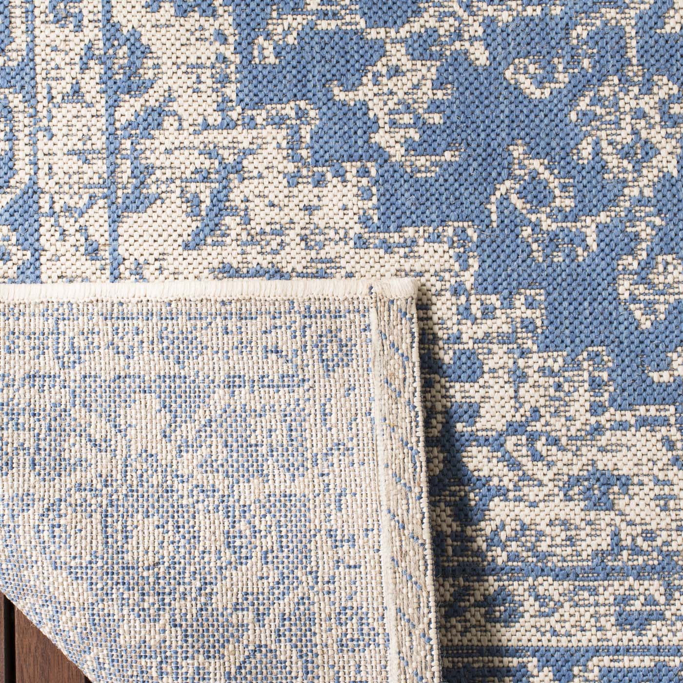Beach House Rug | Safavieh - BHS137M - Blue / Cream