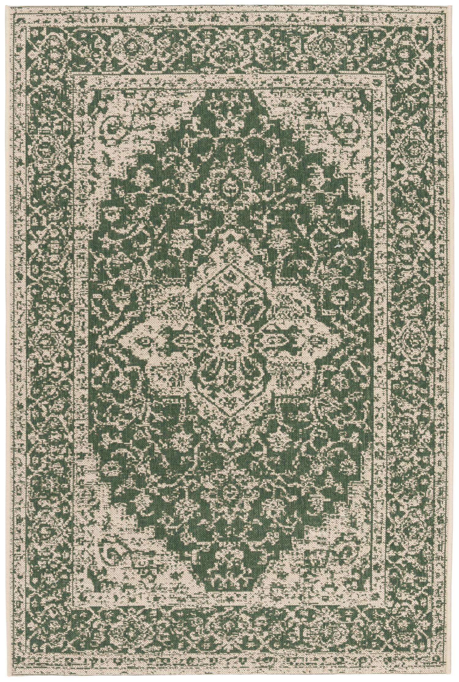 Beach House Rug | Safavieh - BHS137Y - Green / Cream