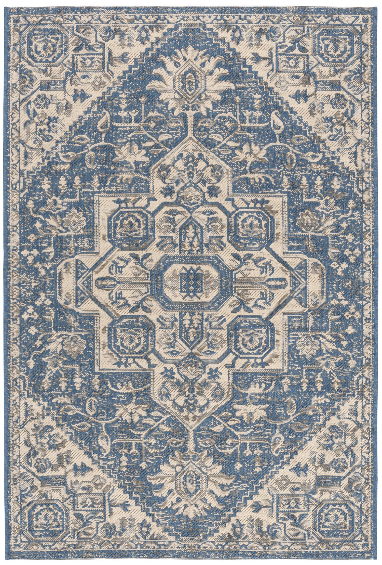 Beach House 138 Rug | Safavieh - BHS138 - Cream / Blue