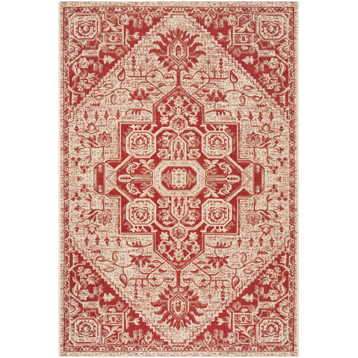 Beach House 138 Rug | Safavieh - BHS138 - Red / Cream