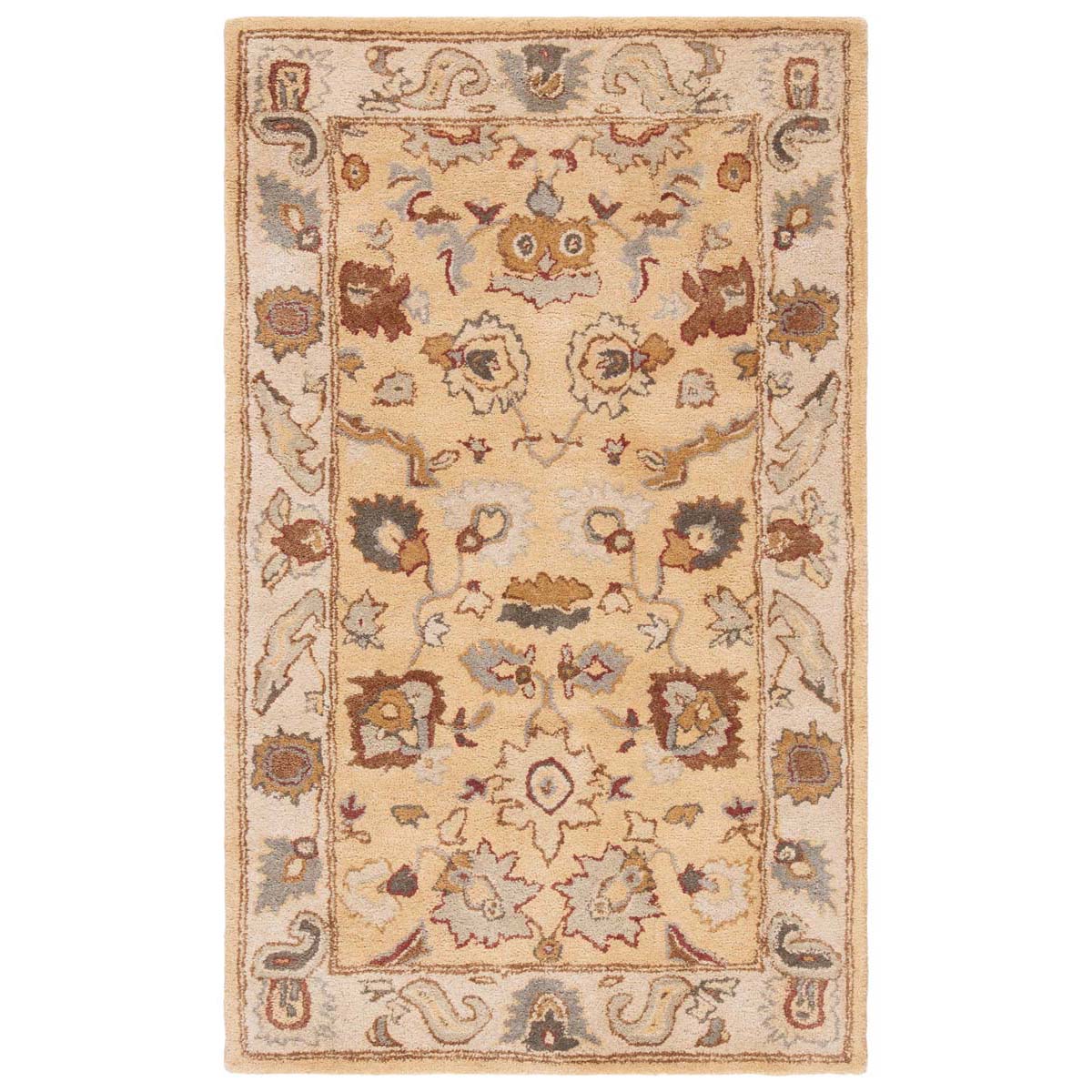 Bergama Rug | Safavieh - BRG136A - Taupe / Ivory