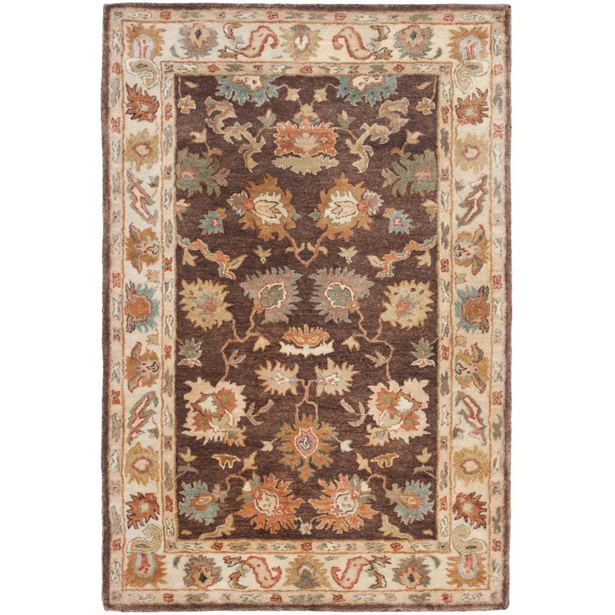 Bergama Rug | Safavieh - BRG136B - Brown / Ivory