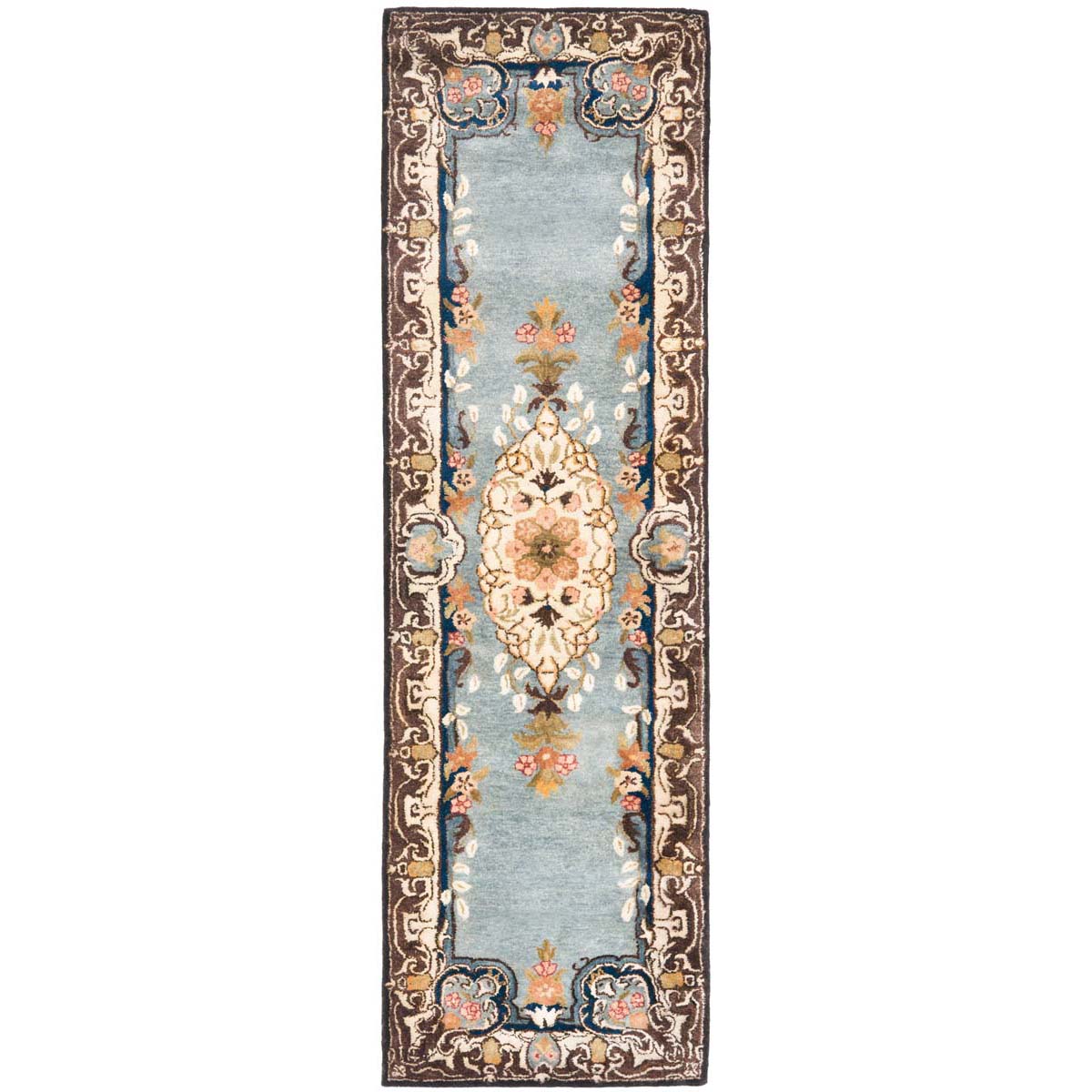 Bergama Rug | Safavieh - BRG141A - Light Blue / Ivory