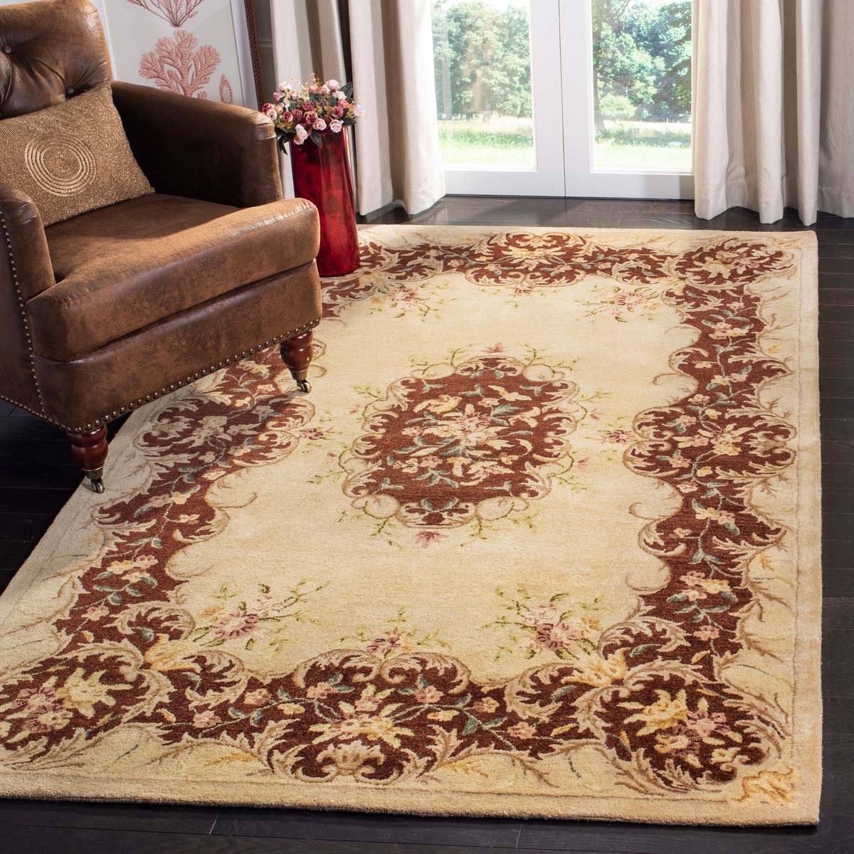 Bergama Rug | Safavieh - BRG166C - Ivory / Rust