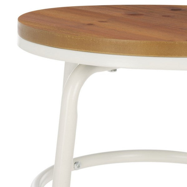 Ford Counter Stool, BST2501 | Safavieh - Natural Brown / White
