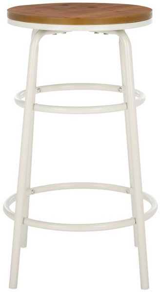 Ford Counter Stool, BST2501 | Safavieh - Natural Brown / White