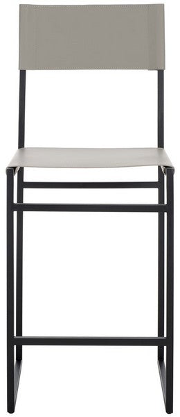 Layne Counter Stool, BST3020 | Safavieh - Light Grey / Black