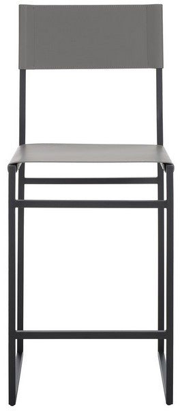 Layne Counter Stool, BST3020 | Safavieh - Grey / Black