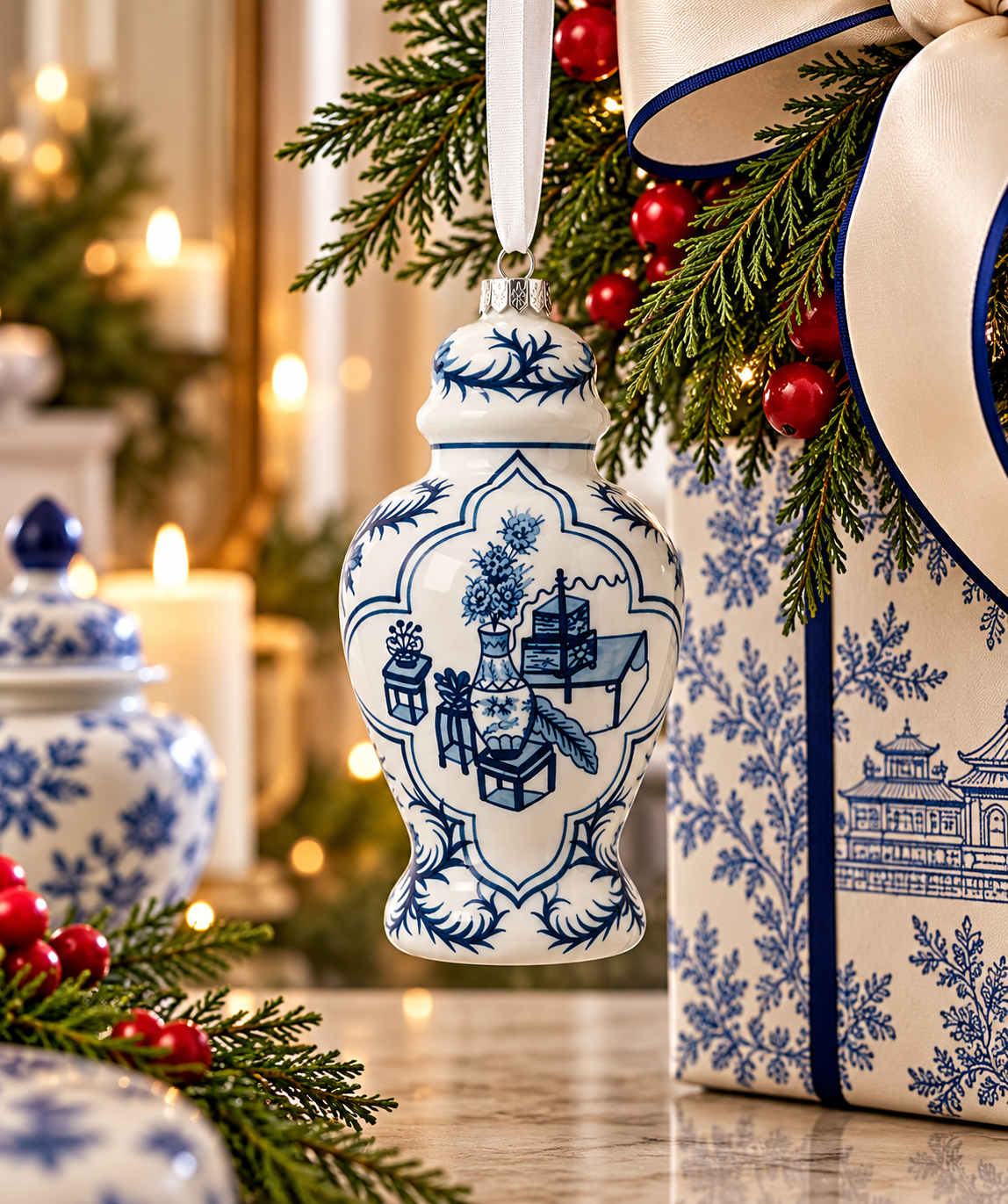 Box of 4 Ginger Jar Gift Topper