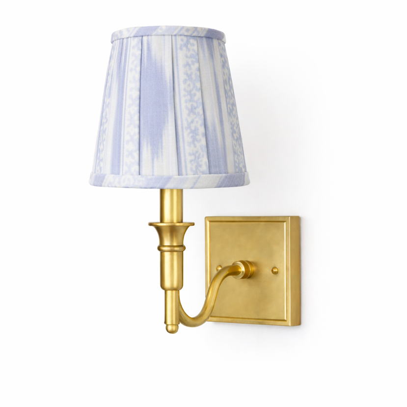 Blue Ikat Sconce Shade