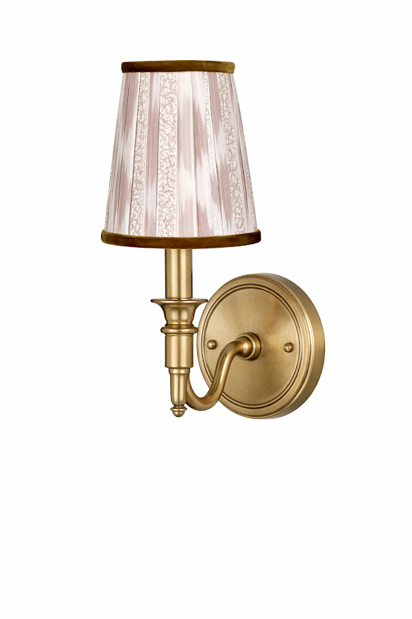 Brown Velvet Ikat Sconce Shade