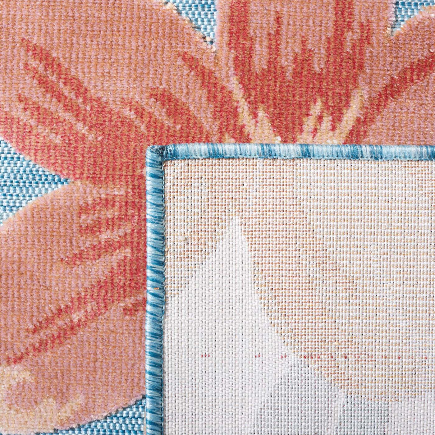 Safavieh Cabana 454 Rug, CBN454 - AQUA / RUST