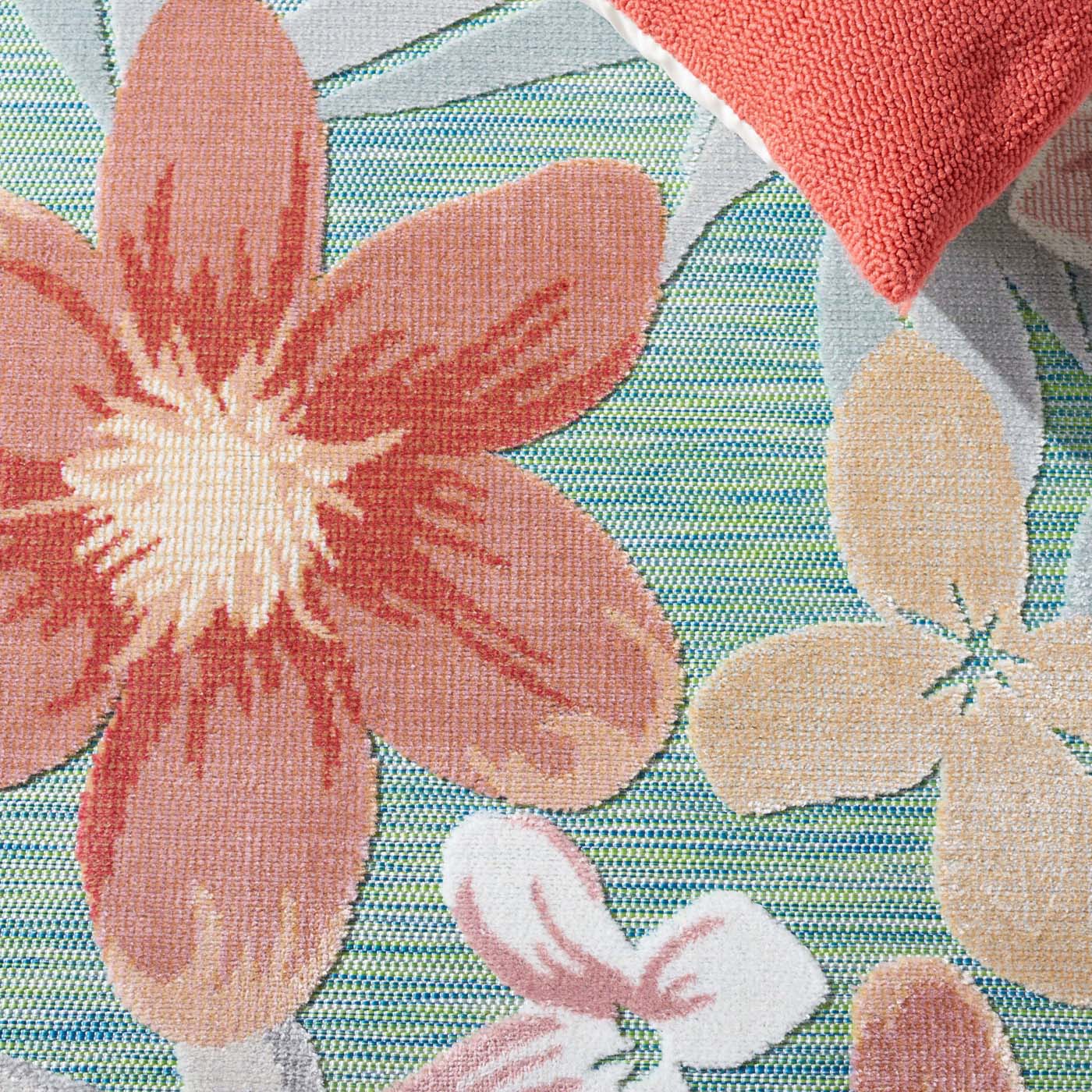 Safavieh Cabana 454 Rug, CBN454 - GREEN / RUST