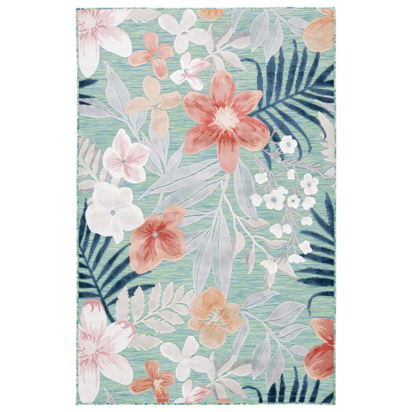 Safavieh Cabana 454 Rug, CBN454 - GREEN / RUST