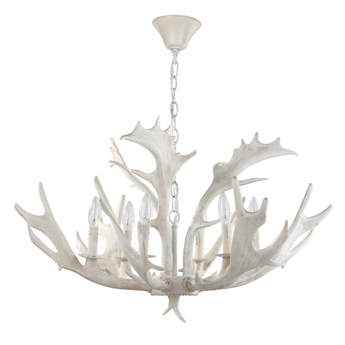 Safavieh Birch 30 Inch Dia Antler Chandelier, CHA4003 - White