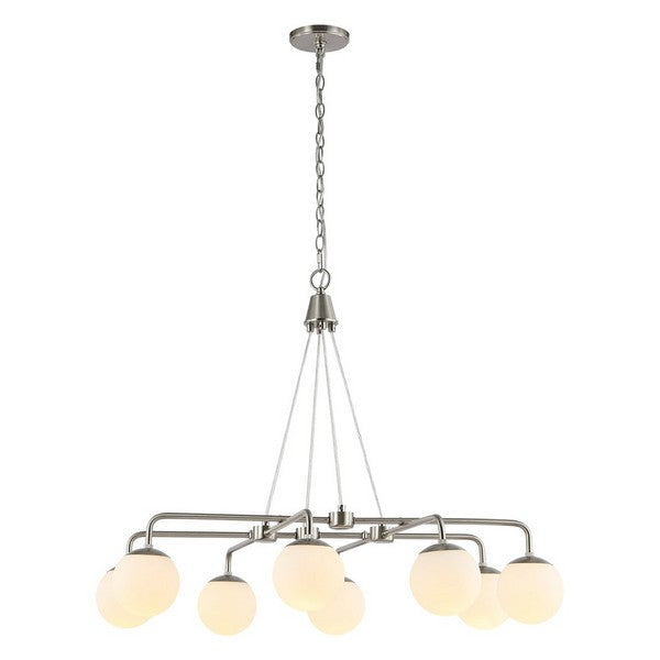 Safavieh Denneau 8Lt 36" Chandelier, CHA4058 - Brushed Nickle