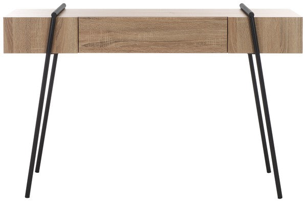 Margaux Console Table, CNS4207 | Safavieh - Light Grey Oak / Black