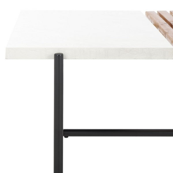 Dallas Coffee Table, COF2501 | Safavieh - Brown / White Faux Marble