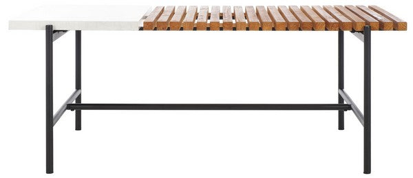 Dallas Coffee Table, COF2501 | Safavieh - Brown / White Faux Marble