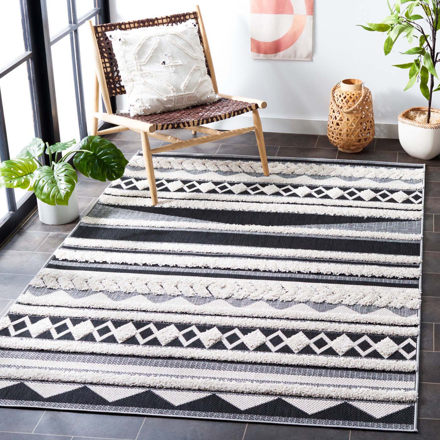 Safavieh Cottage 204 Rug, COT204 - Ivory / Black