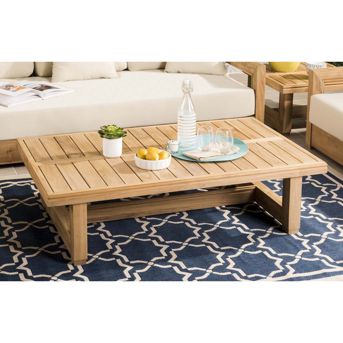 Montford Coffee Table | Safavieh Couture - Natural Teak