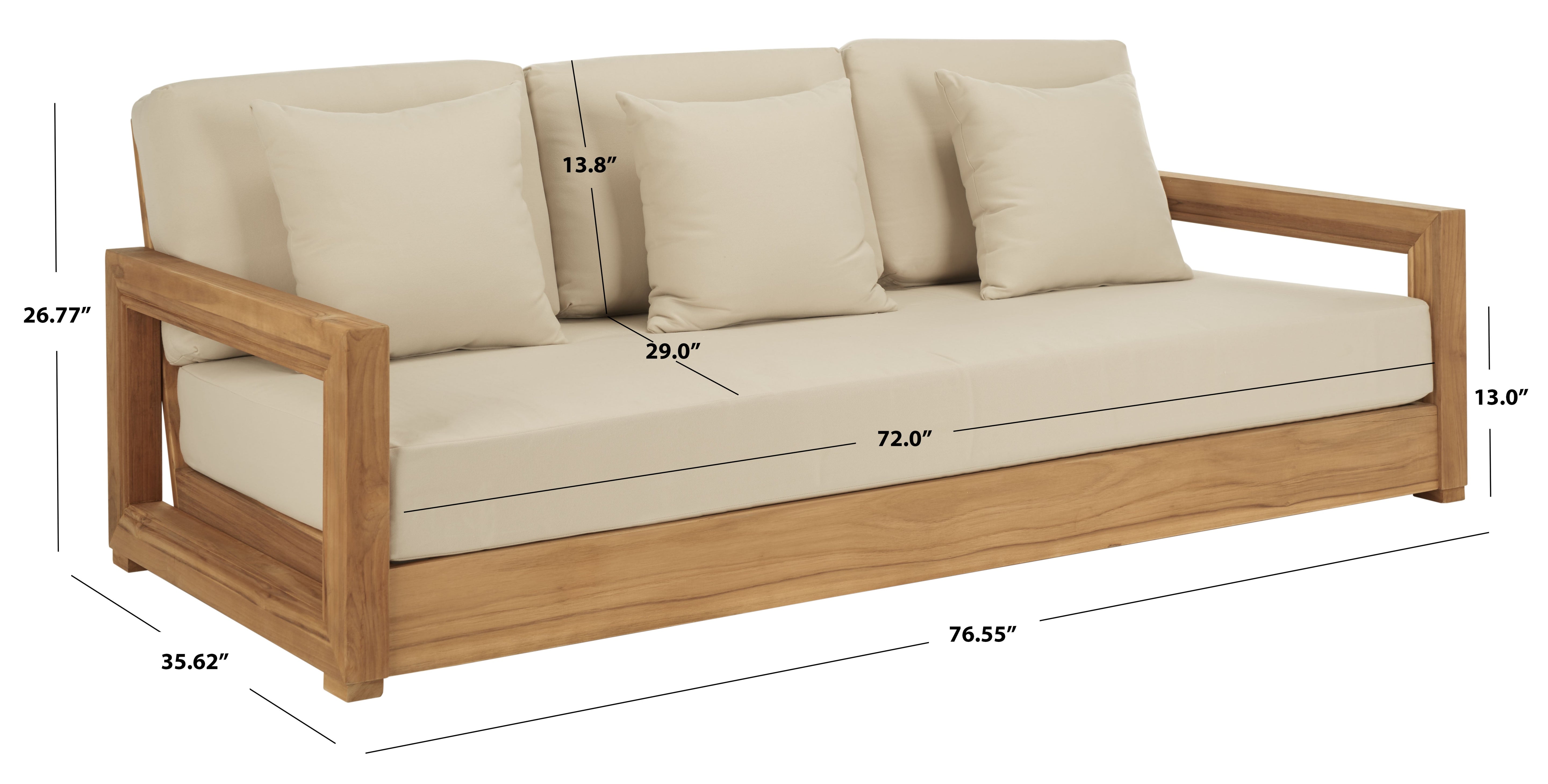 Montford 3-Seat Sofa Casing | Safavieh Couture - CPT1004
