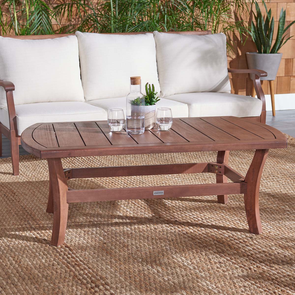 Safavieh Couture Payden Outdoor Coffee Table , CPT1024 - Natural / Beige