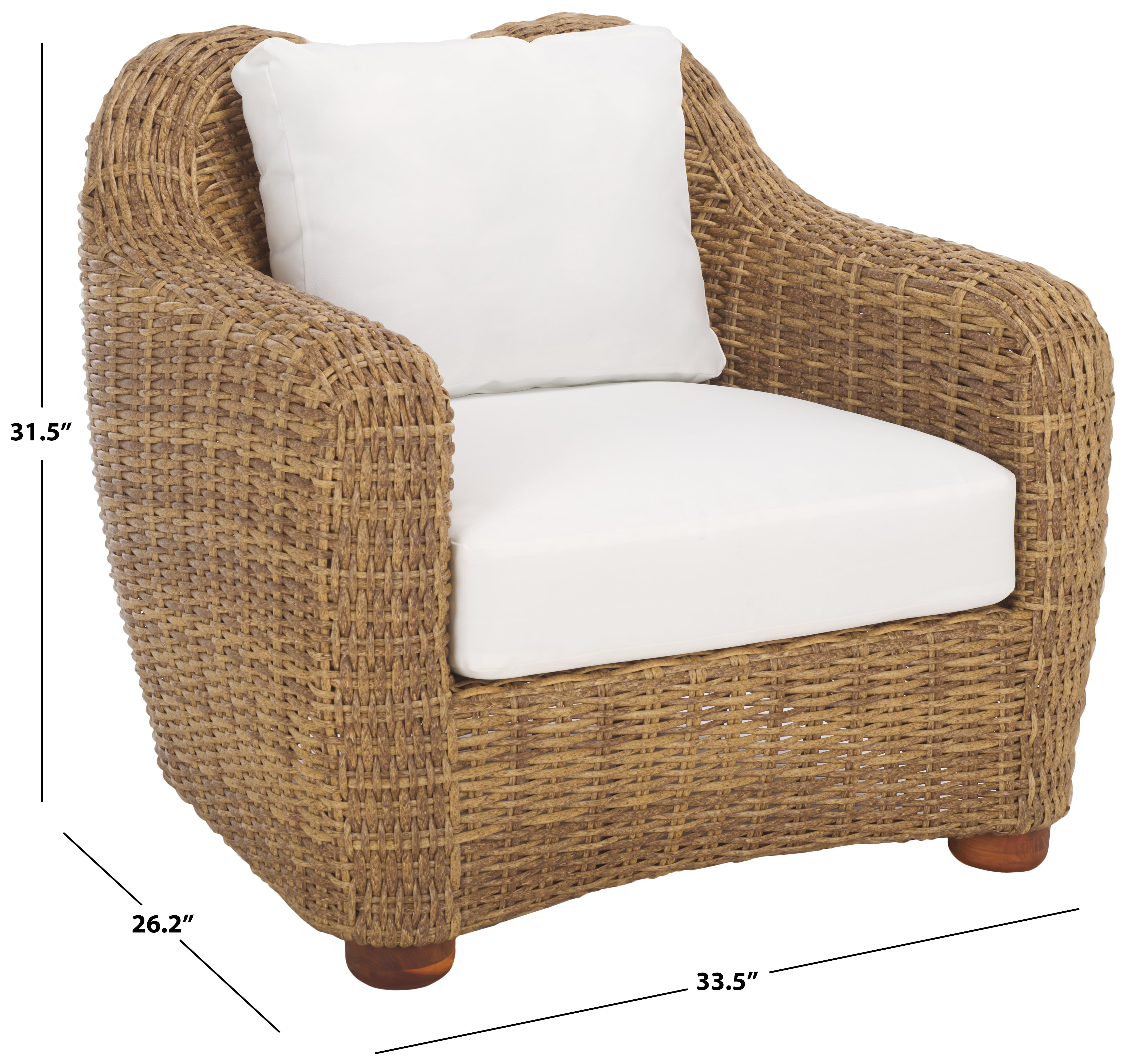 Melbourne Wicker Patio Chair | Safavieh Couture - CPT2109