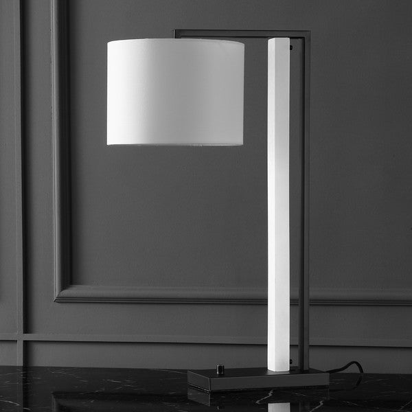 Safavieh Couture Katryna Alabaster And Metal Table Lamp, CTL1058 - Black / White