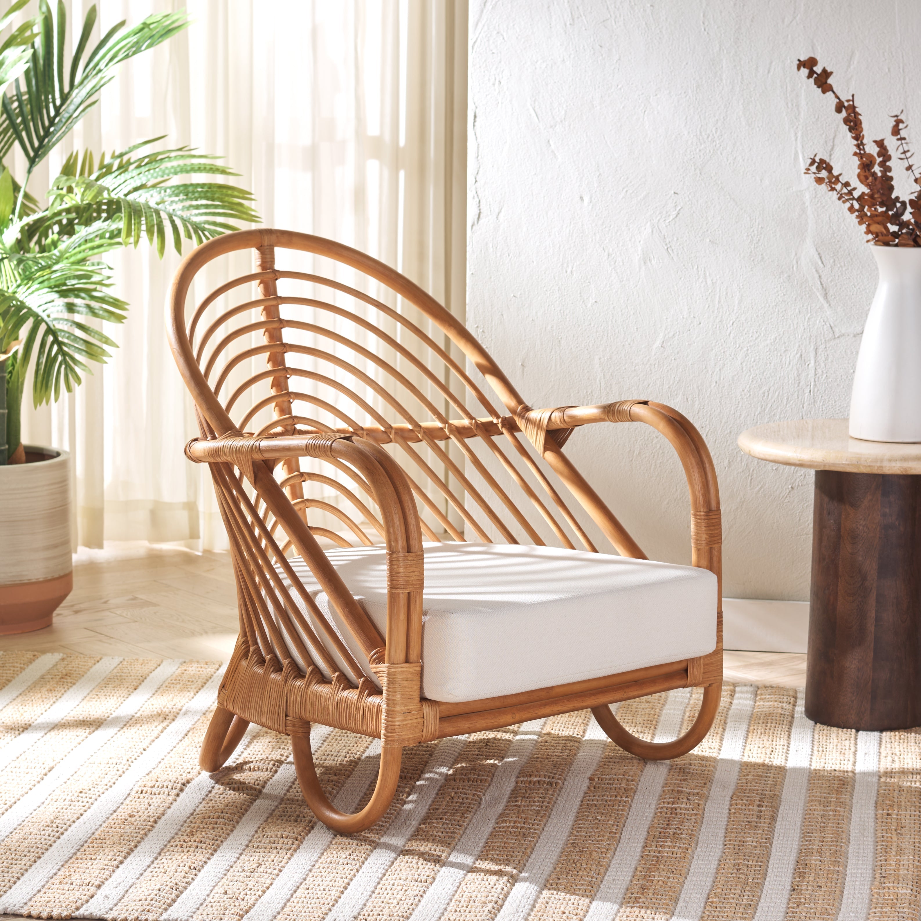 Ivybelle Rattan Accent Chair | Safavieh Couture - CWK3005