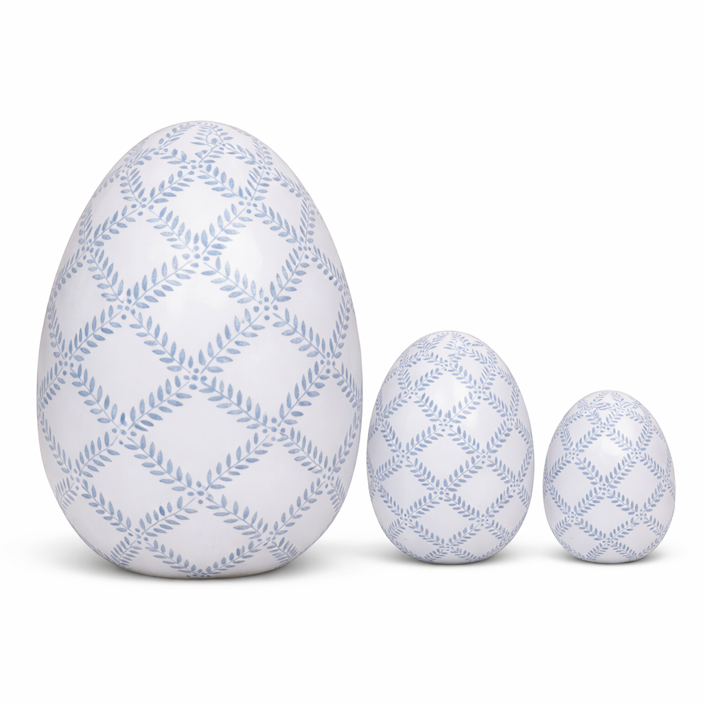 Soft Blue Lattice Egg