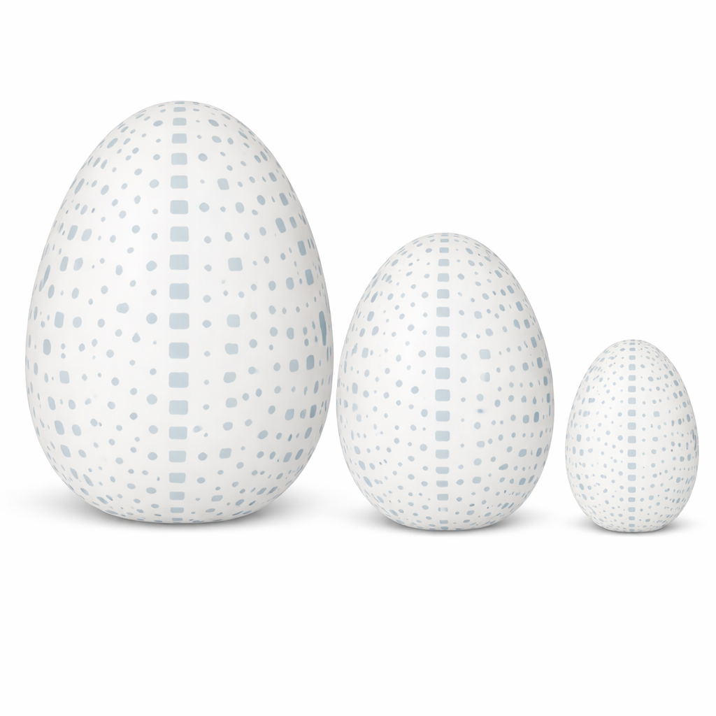 Soft Blue Polka Dot Egg