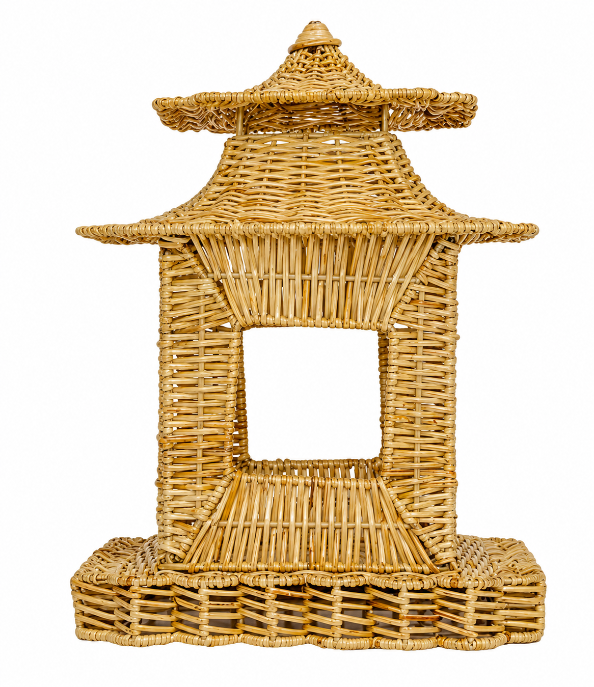Natural Scalloped Wicker Pagoda (3 Sizes)
