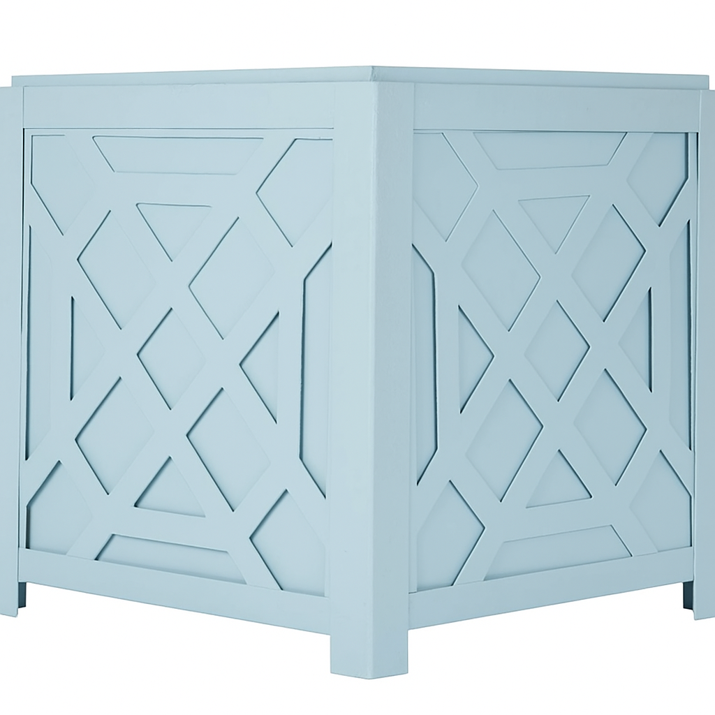 Pale Blue Chippendale Planter