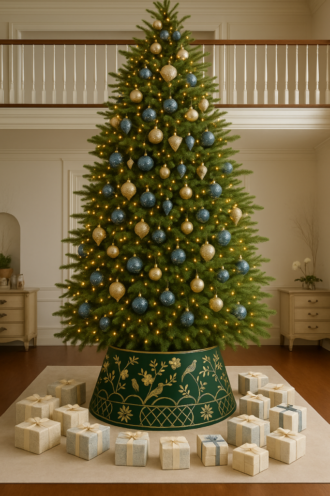 Green & Gold Chinoiserie Tree Collar