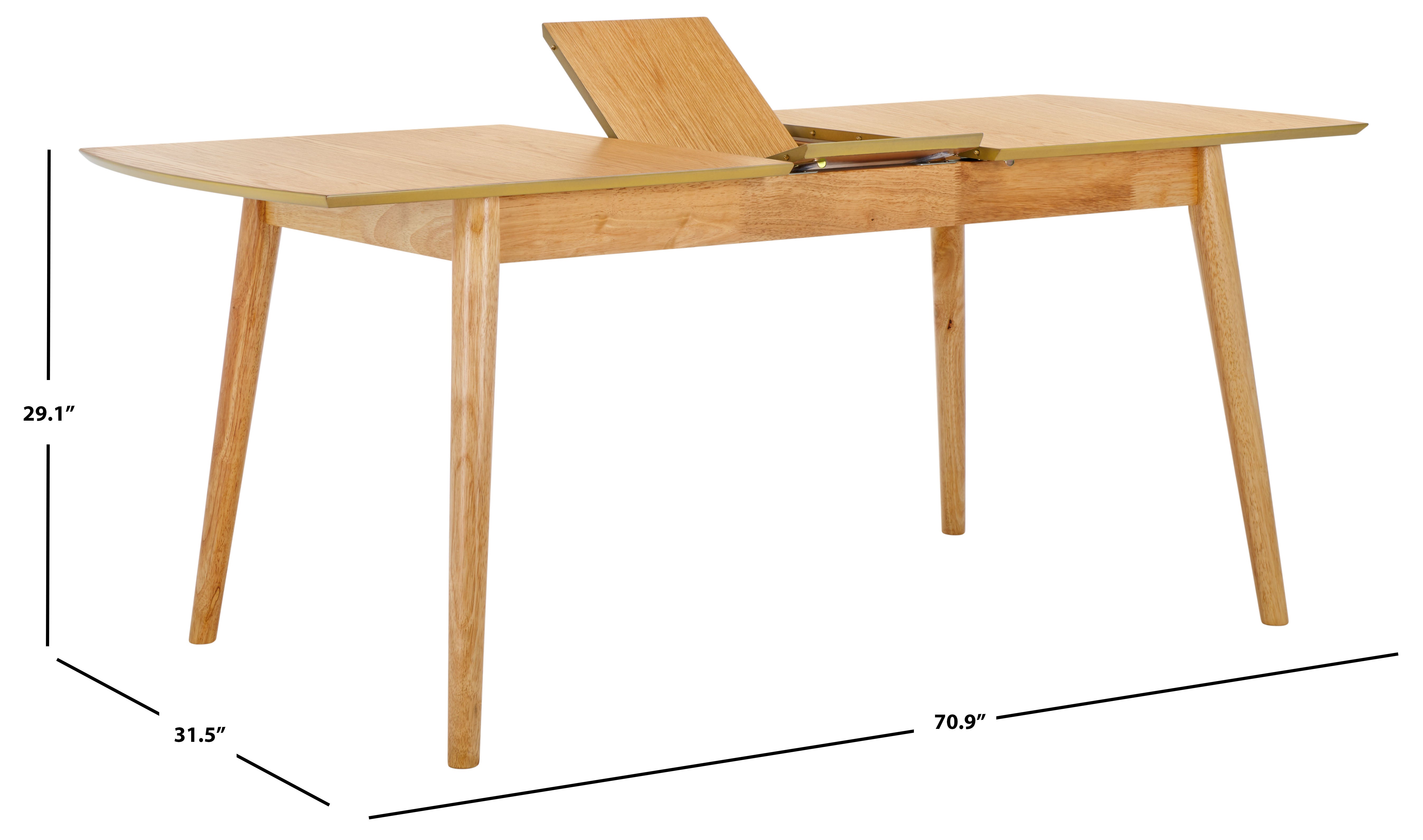 Kay Extension Dining Table, DTB1406 | Safavieh - Natural