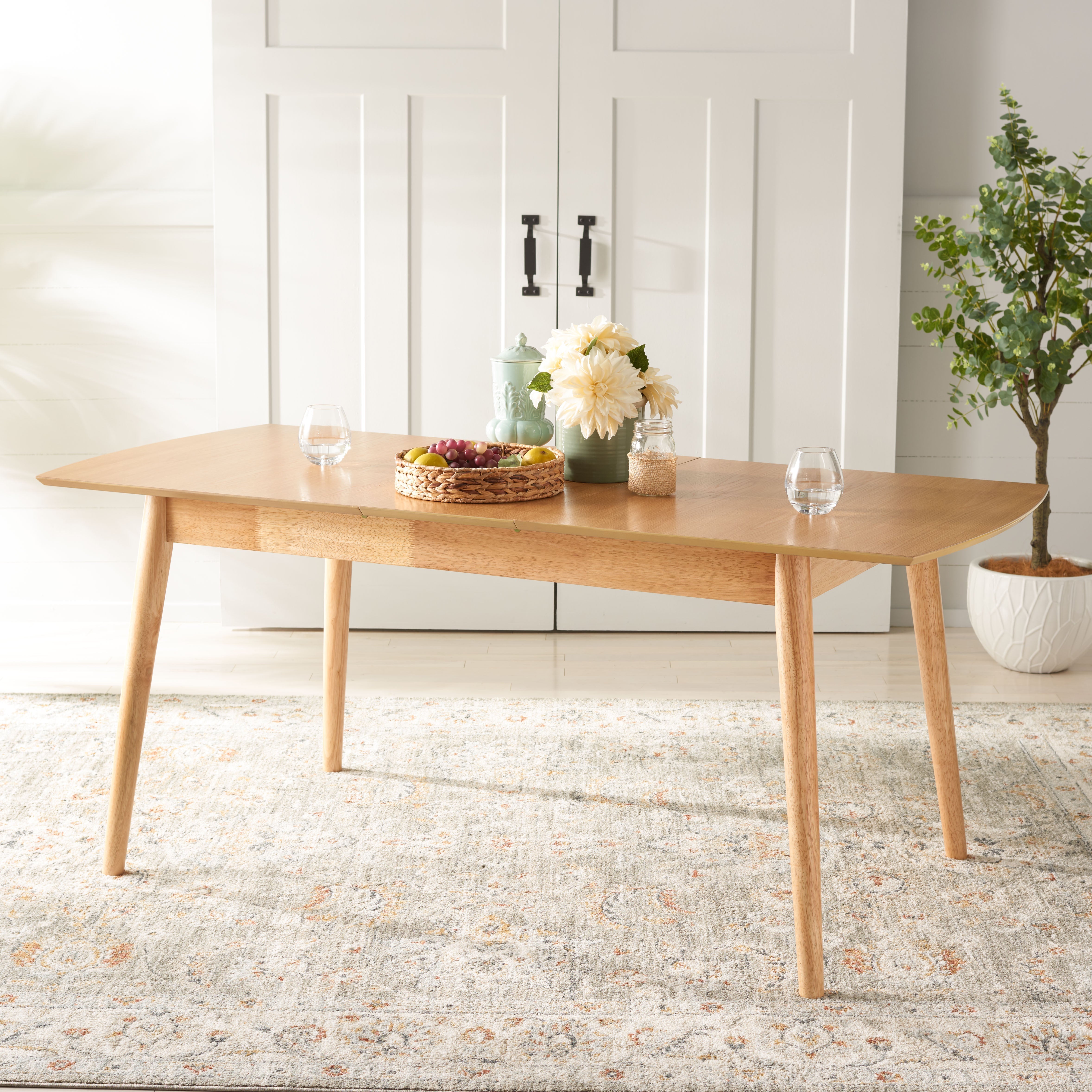 Kay Extension Dining Table, DTB1406 | Safavieh - Natural