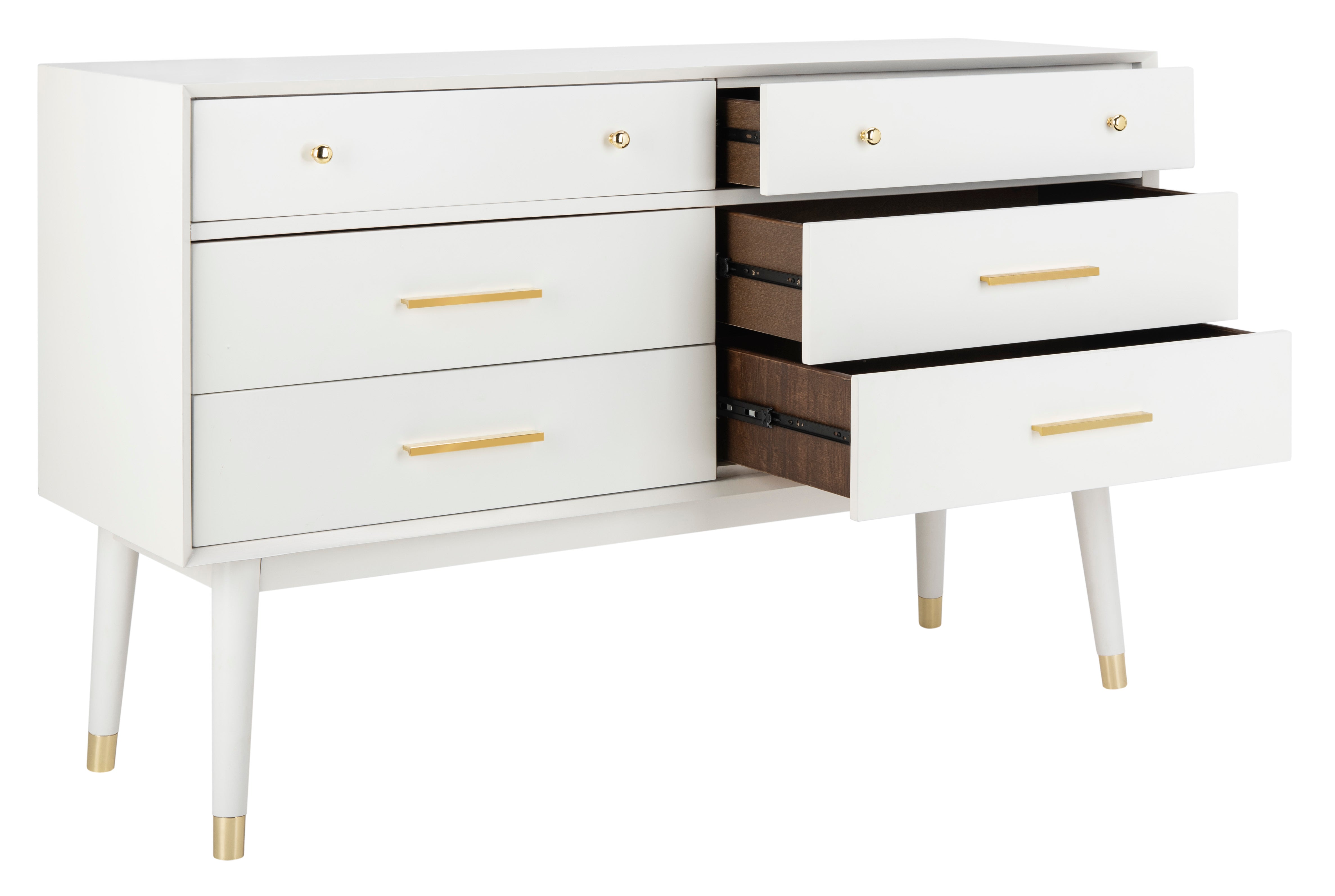WHITE / BRASS