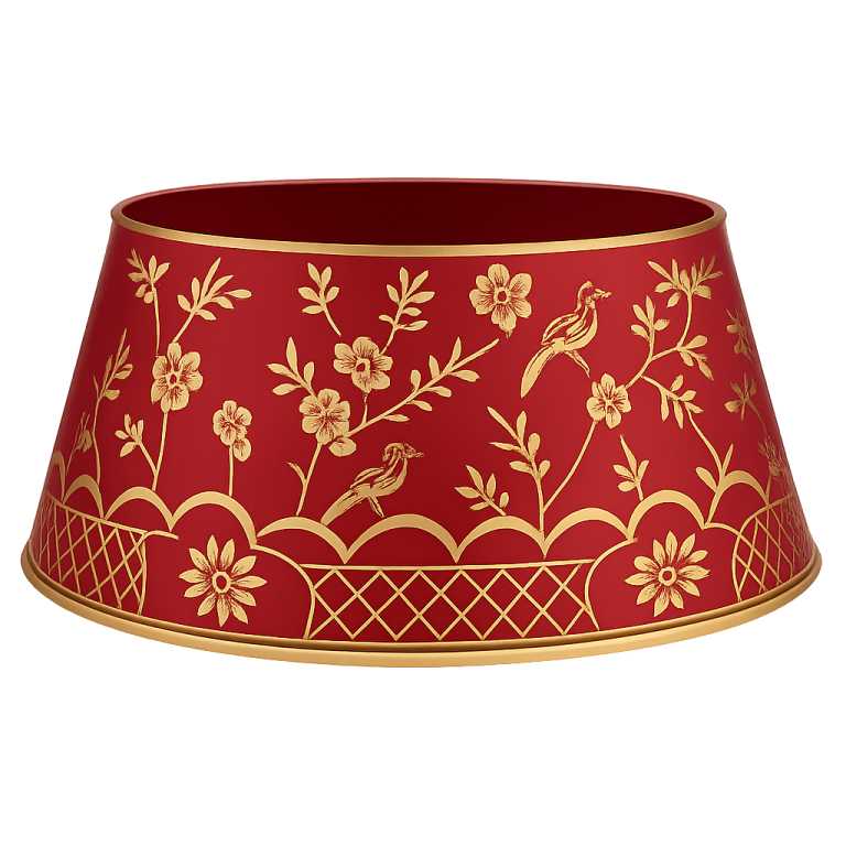 Red & Gold Chinoiserie Tree Collar