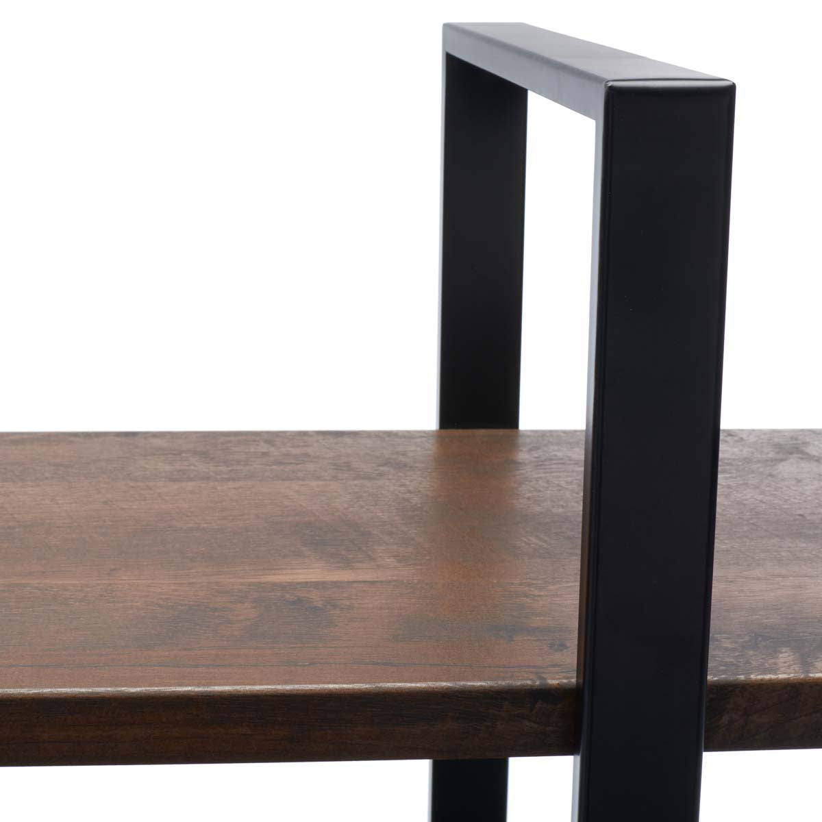 Euan 5 Shelf Cross Back Etagere | Safavieh - Cocoa Walnut / Matte Black
