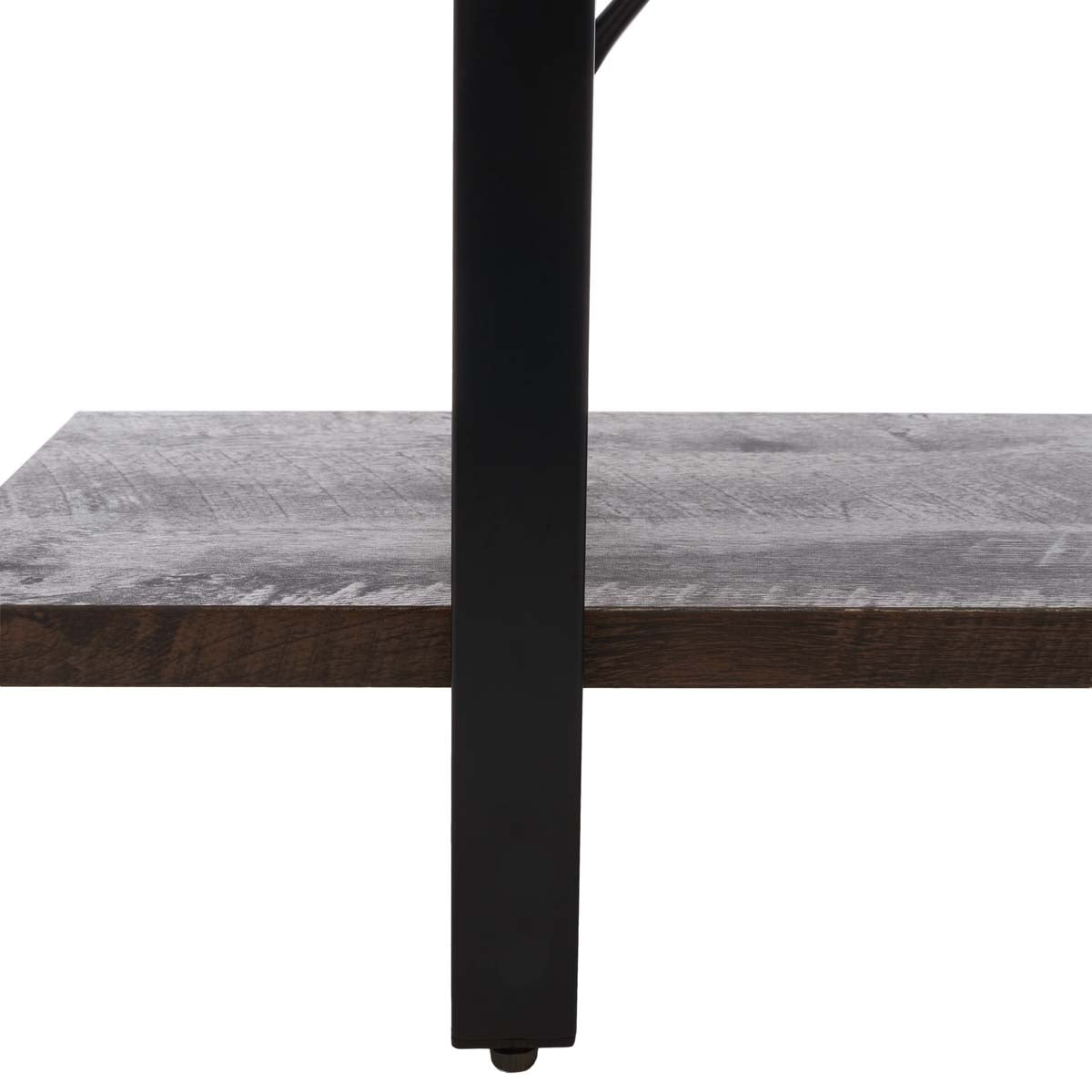 Euan 5 Shelf Cross Back Etagere | Safavieh - Cocoa Walnut / Matte Black